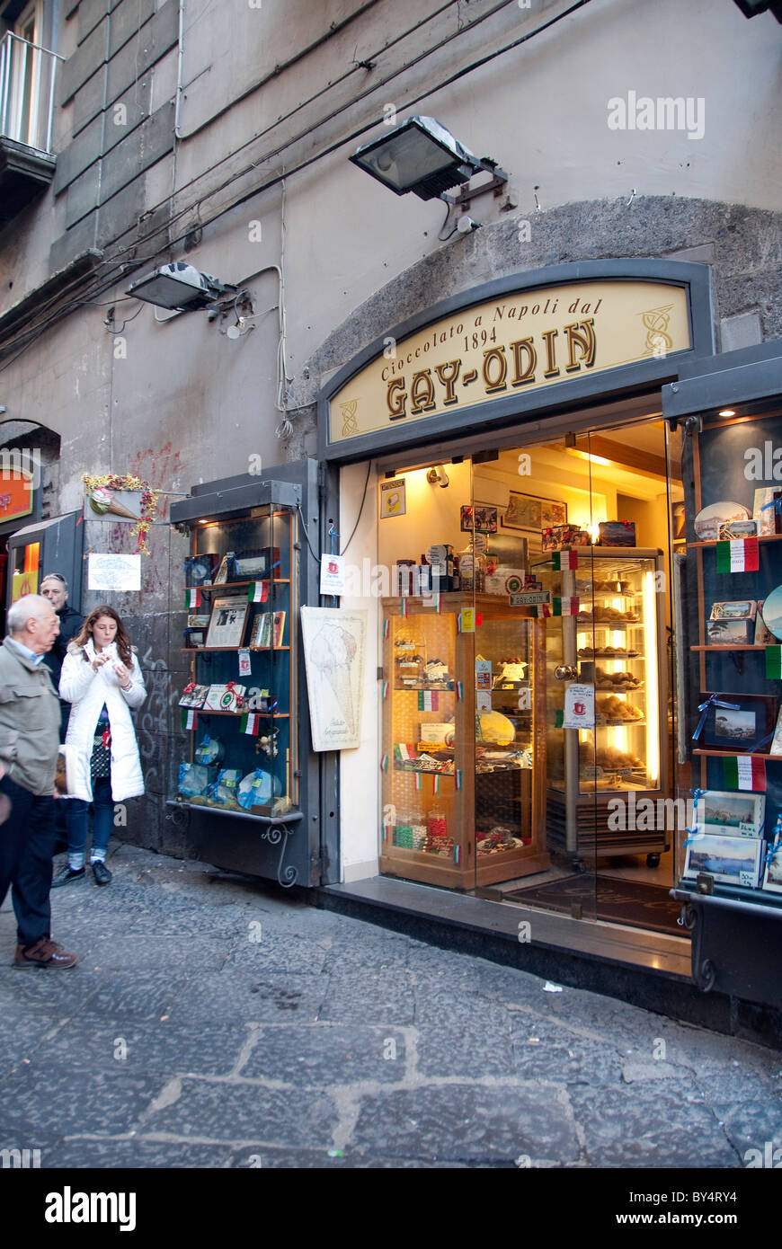 Gay Odin Schokoladengeschäft Naples Stockfoto