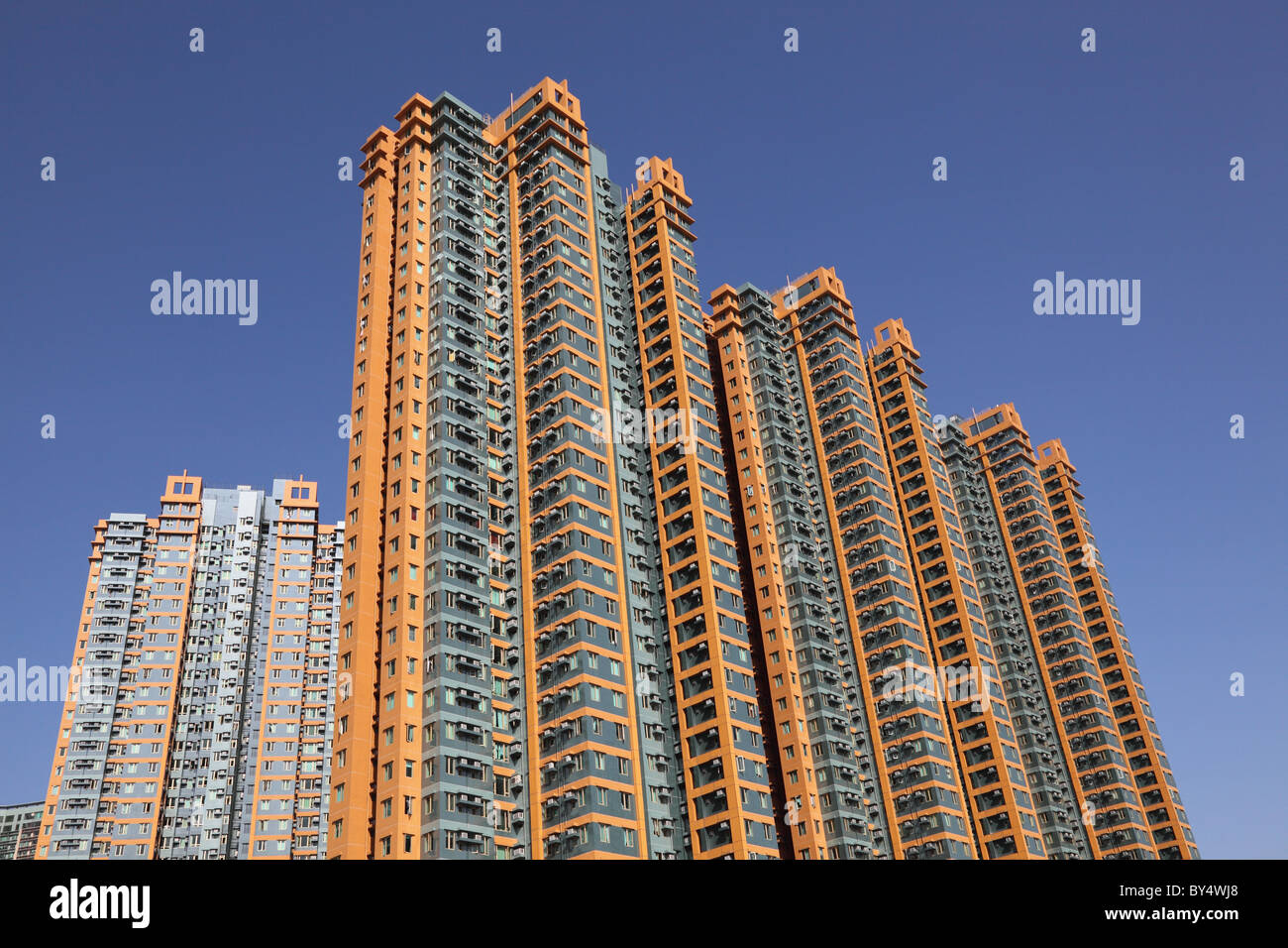 Apartment-Hochhäuser in Kowloon, Hongkong Stockfoto