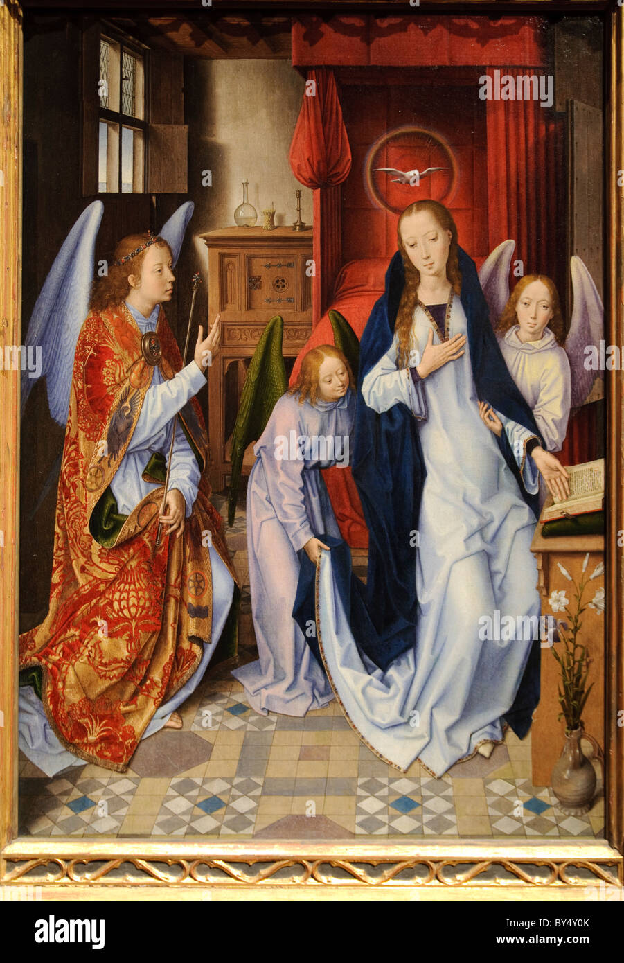 Die Verkündigung, 1480 – 89, von Hans Memling Stockfoto