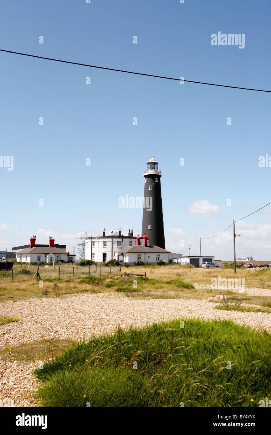 Der alte Leuchtturm Dungeness, Kent Stockfoto