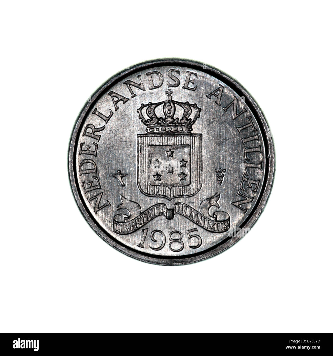Niederländische Antillen-Münze Stockfoto