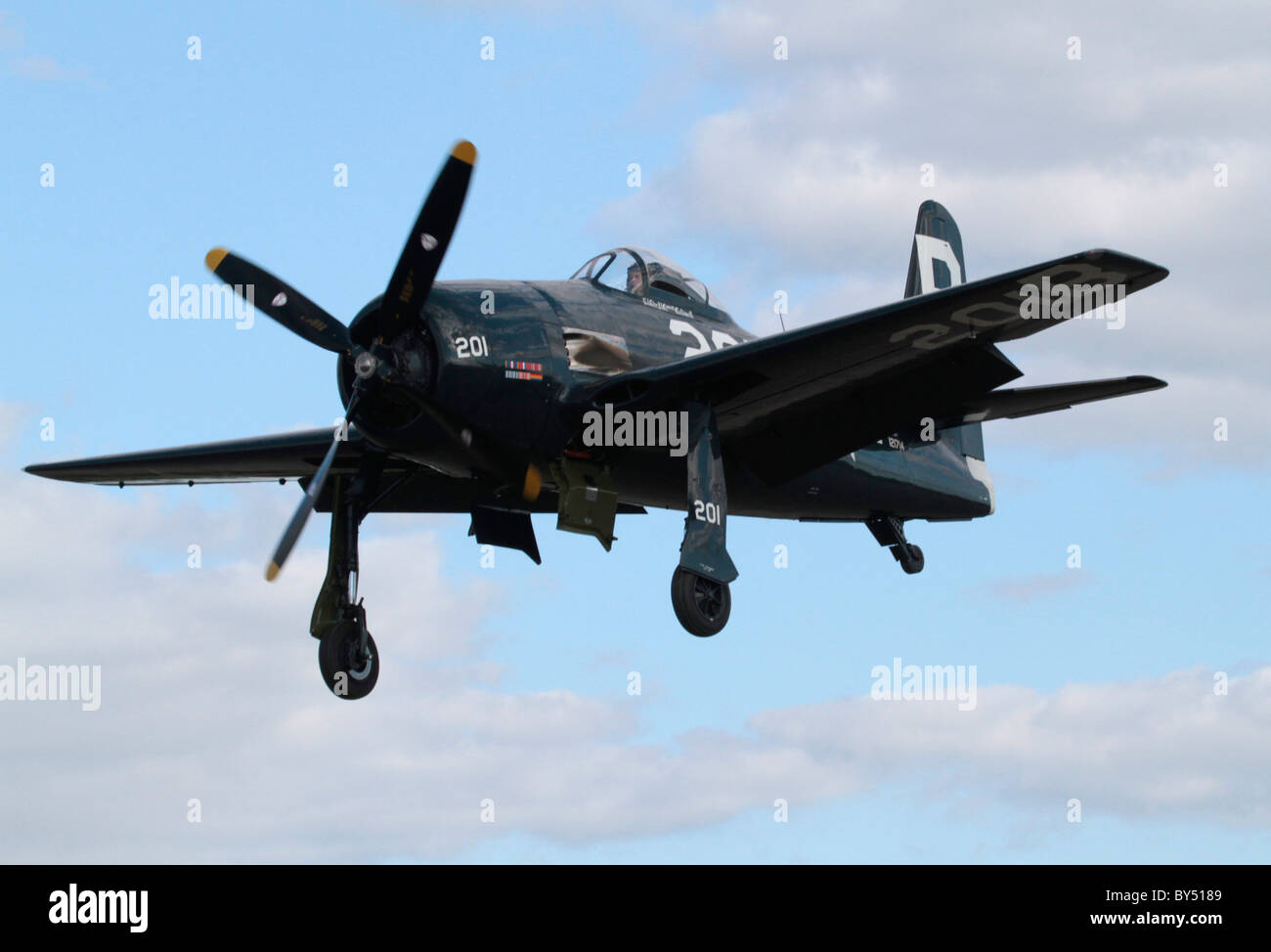 Die amerikanischen Grumman F6F Hellcat Beinamen den 'Ace Maker' Stockfoto