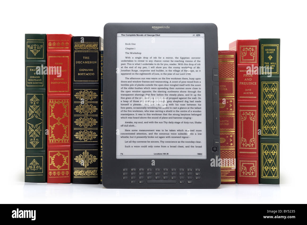 eBook Reader, Amazon Kindle DX 9,7' neueste generation Stockfoto