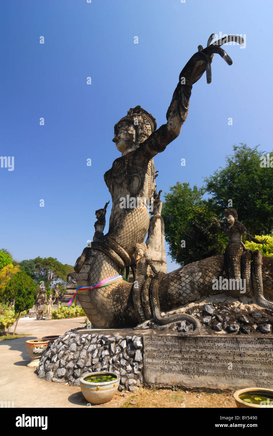 Bei den Skulpturenpark in Nong Khai in Thailand Stockfoto