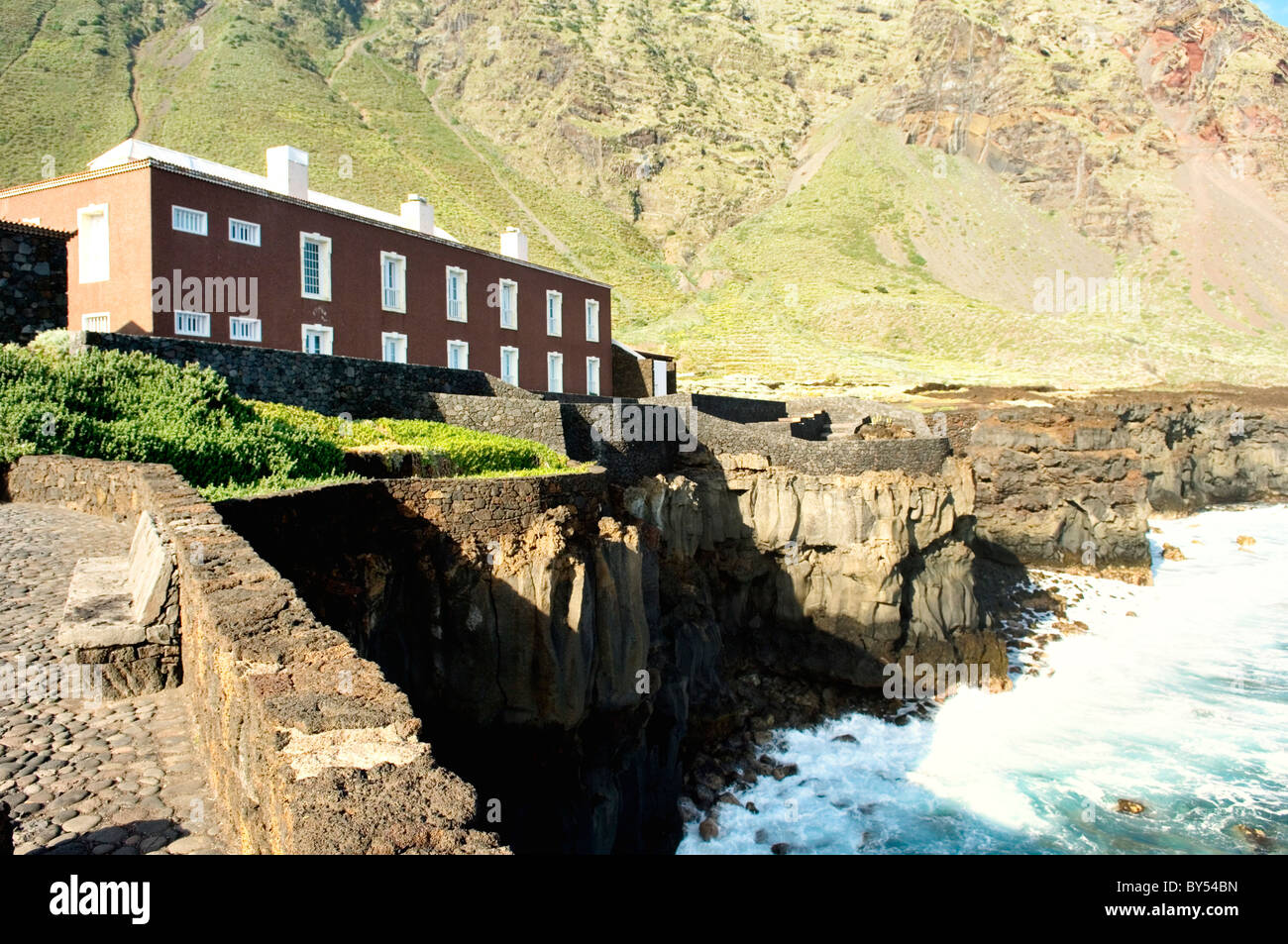 El Hierro, Kanarische Inseln. Das Hotel Balneario Pozo De La Salud. Ein Wellnesshotel basierend auf eine lokale kurative Mineralwasserquelle Stockfoto