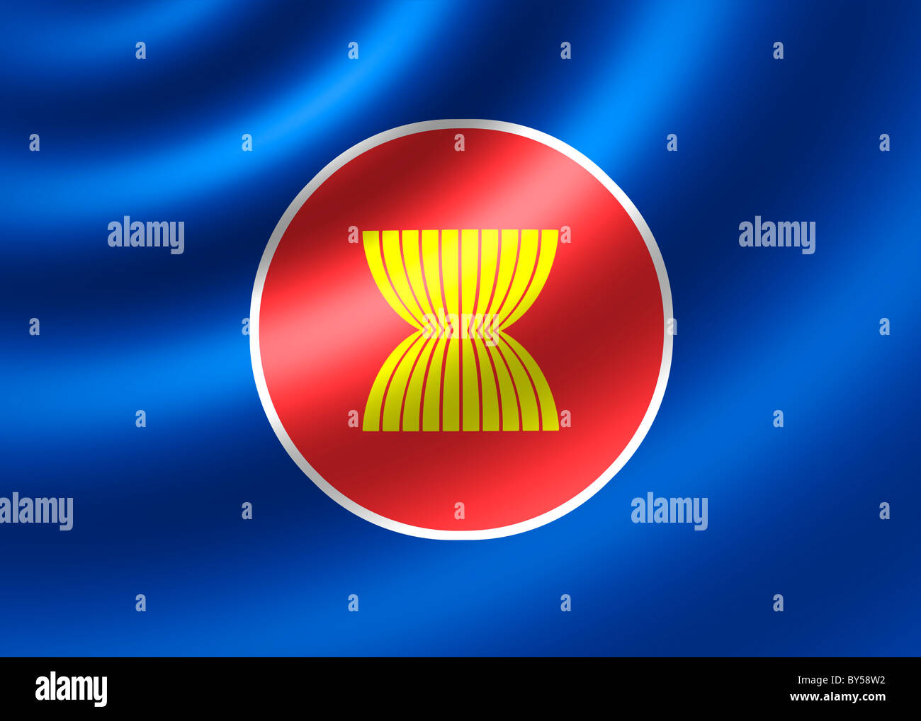 Asean Verband südostasiatischer Nationen Flagge Stockfoto