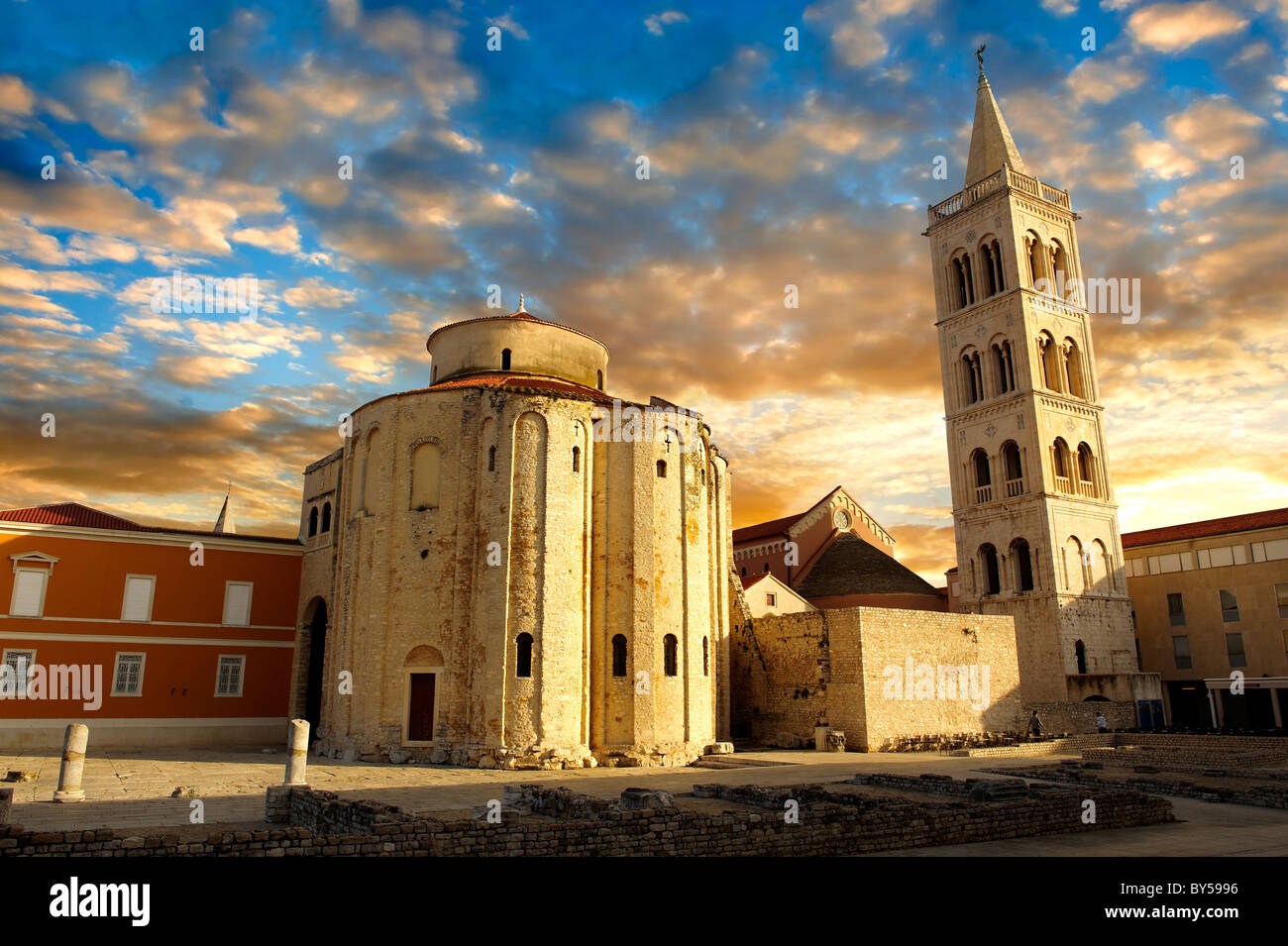 Zadar Kroatien - St Donat Kirche Stockfoto