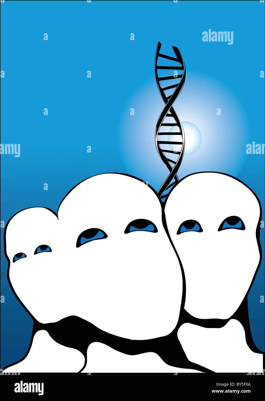 Menschliche DNA - Poster Stockfoto