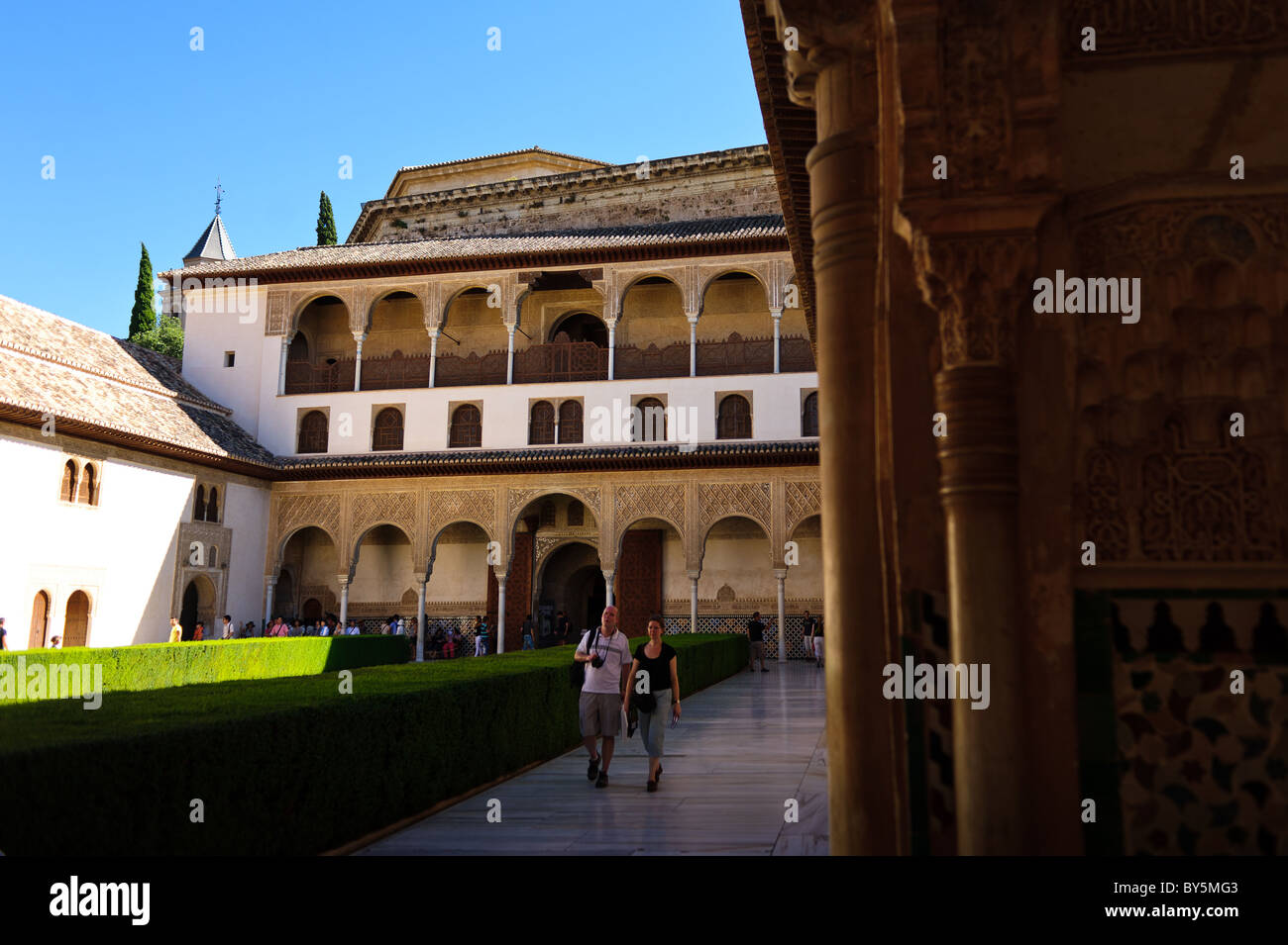 Die schönen Patio de Los Mapuches an der Alhambra in Granada, Spanien Stockfoto