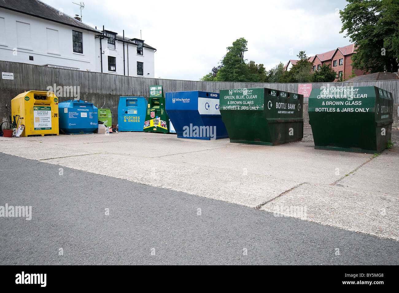 Winchester recycling Zentrum, Hampshire, England, UK Stockfoto