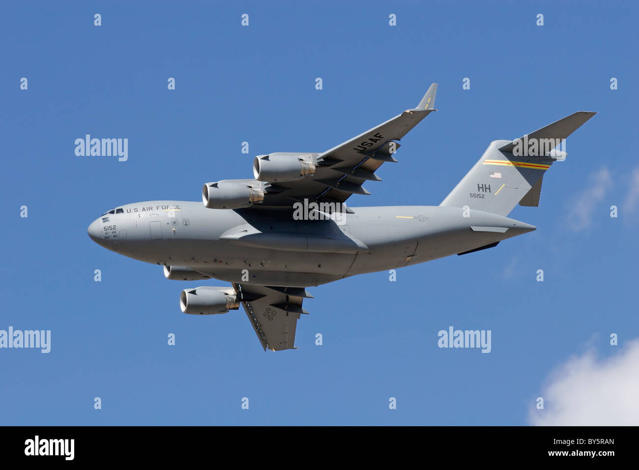 Boeing c-17 Globemaster III im Flug gebaut Stockfoto