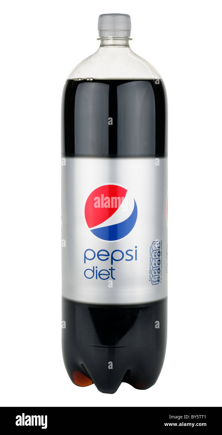 Zwei Liter Plastikflasche Diät Pepsi Stockfoto