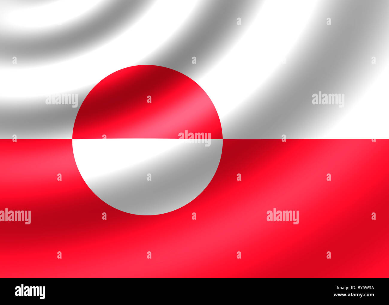 Grönland-Flagge Stockfoto