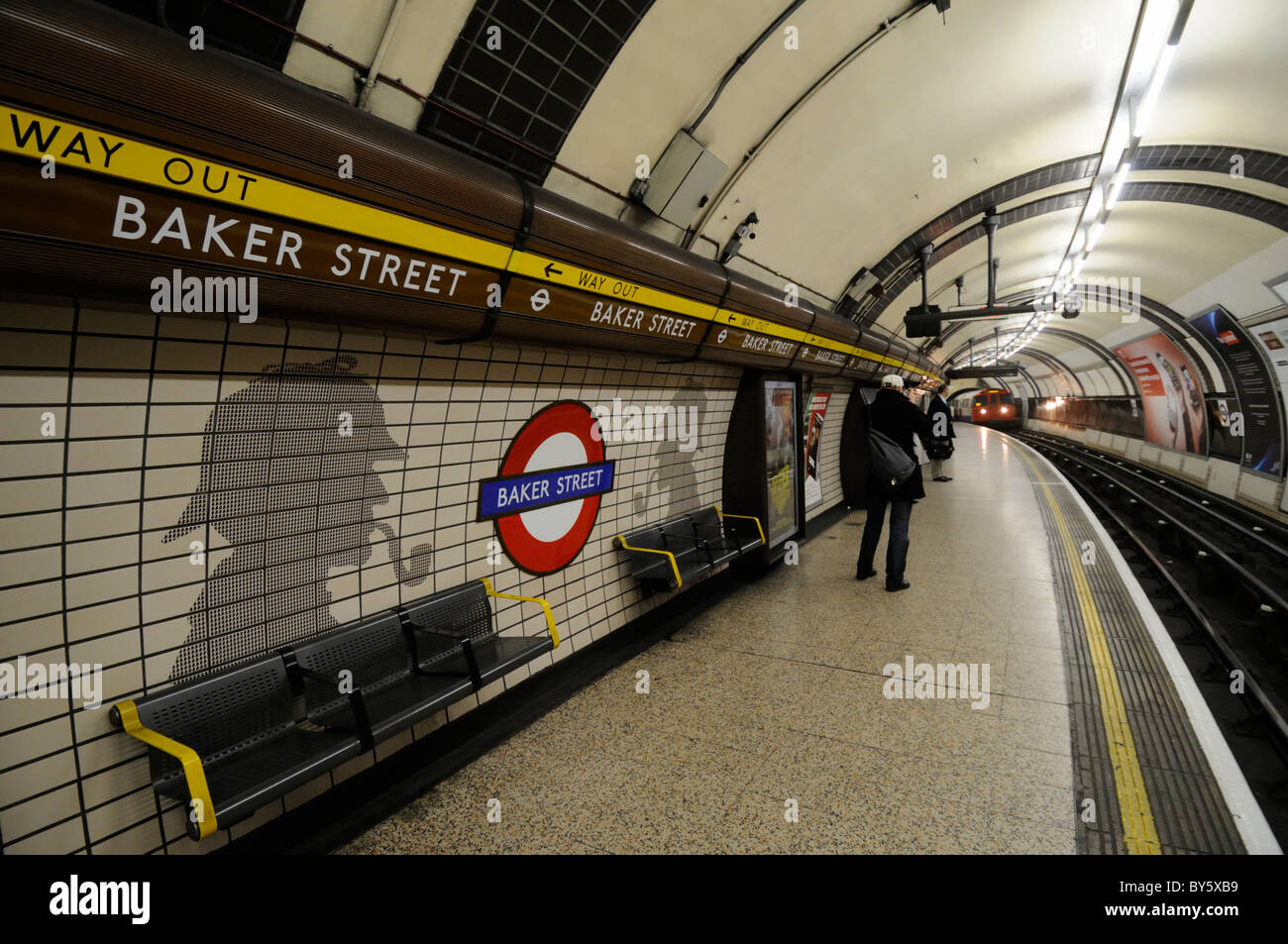 Baker Street U-Bahn Station Bakerloo Line Plattform, London, England, UK Stockfoto