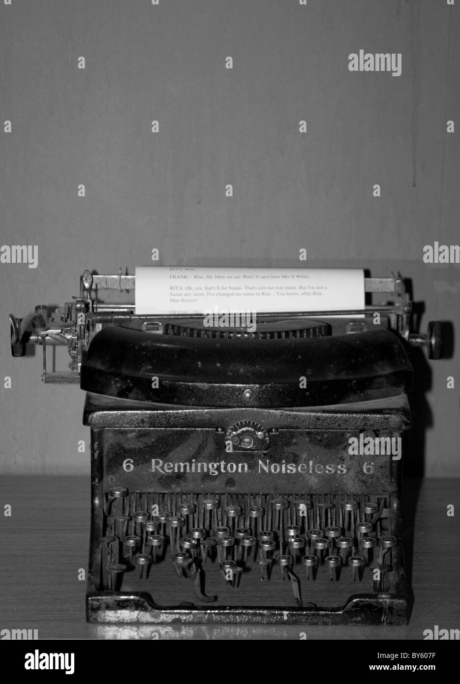 Schreibmaschine Remington geräuschlos Standard 6 Stockfoto