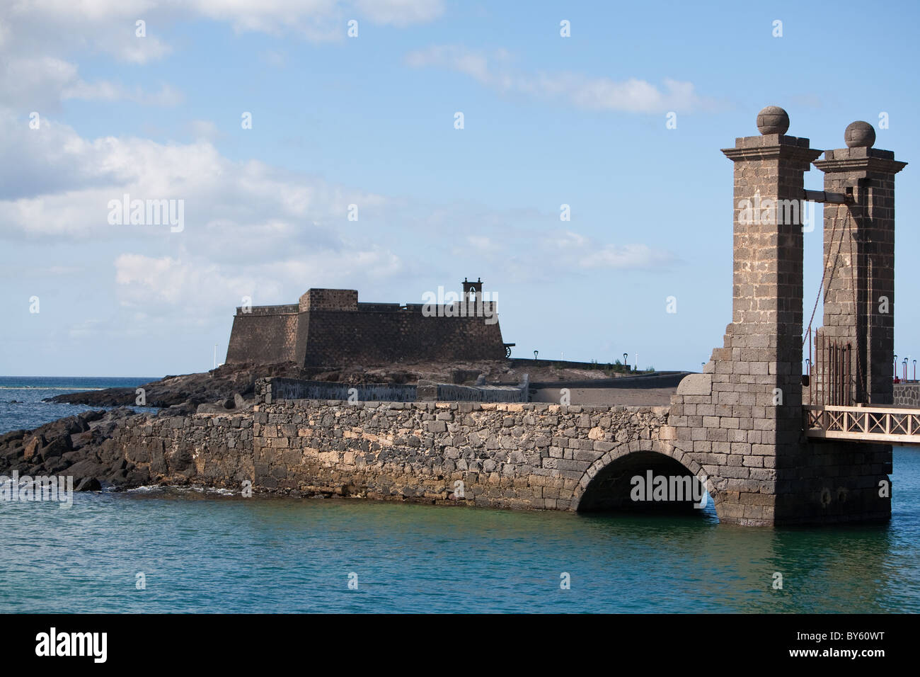 Coastal Festung Burg Castillo de San Gabriel Arrecife Lanzarote Kanaren Spanien Stockfoto