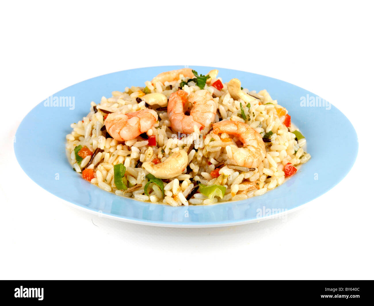 King Prawn und Reis Salat Stockfoto