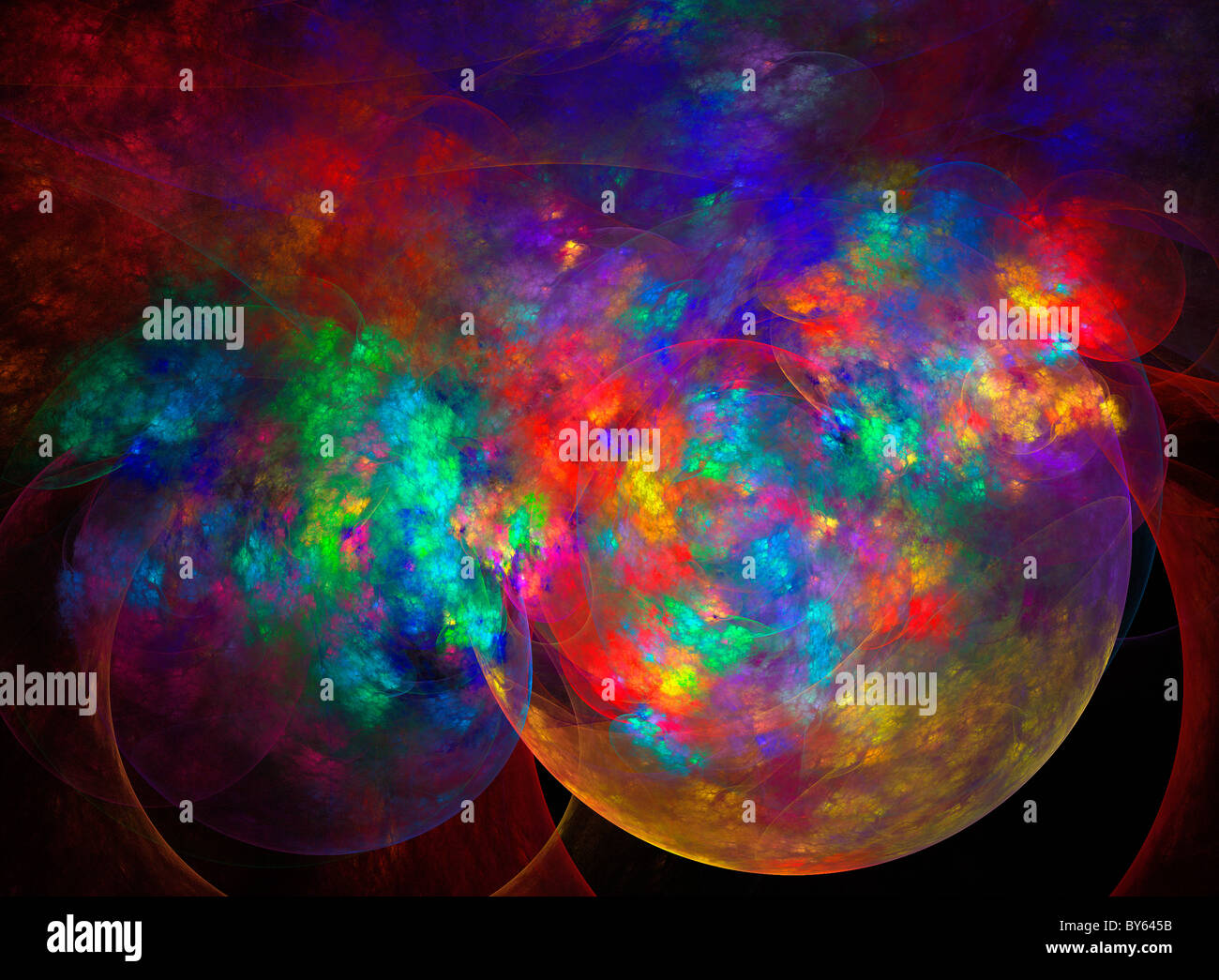 Ein Fraktal Bild mit dem Titel Stern Geburt Stockfoto