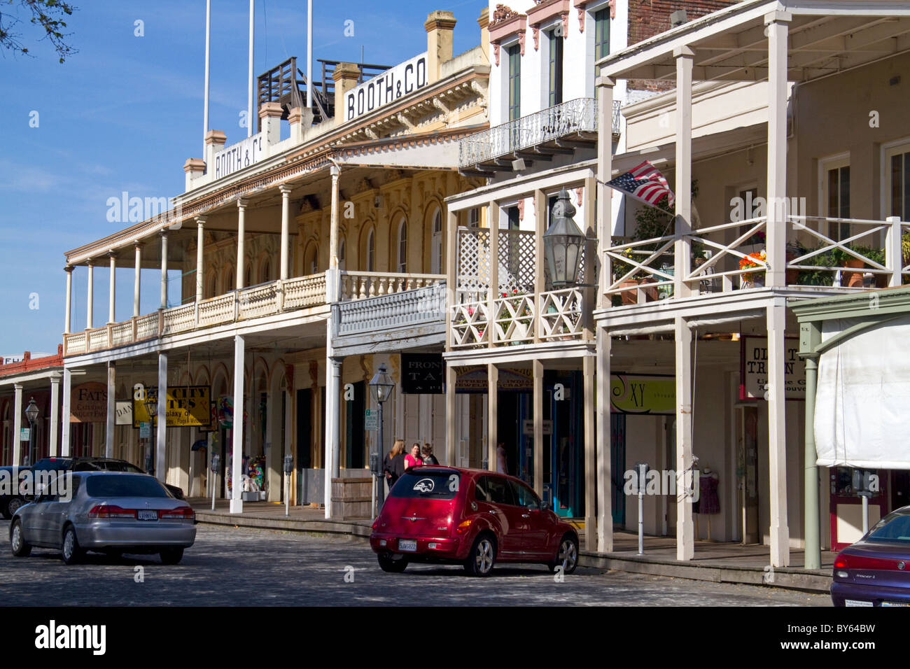 Old Sacramento State Historic Park in Sacramento, California, USA. Stockfoto