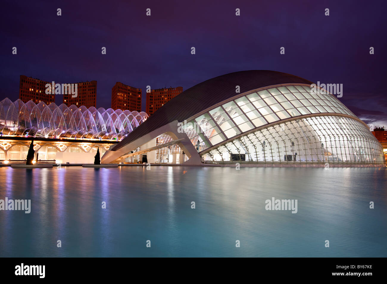 Stadt der Künste und Wissenschaften. Valencia, Spanien Stockfoto
