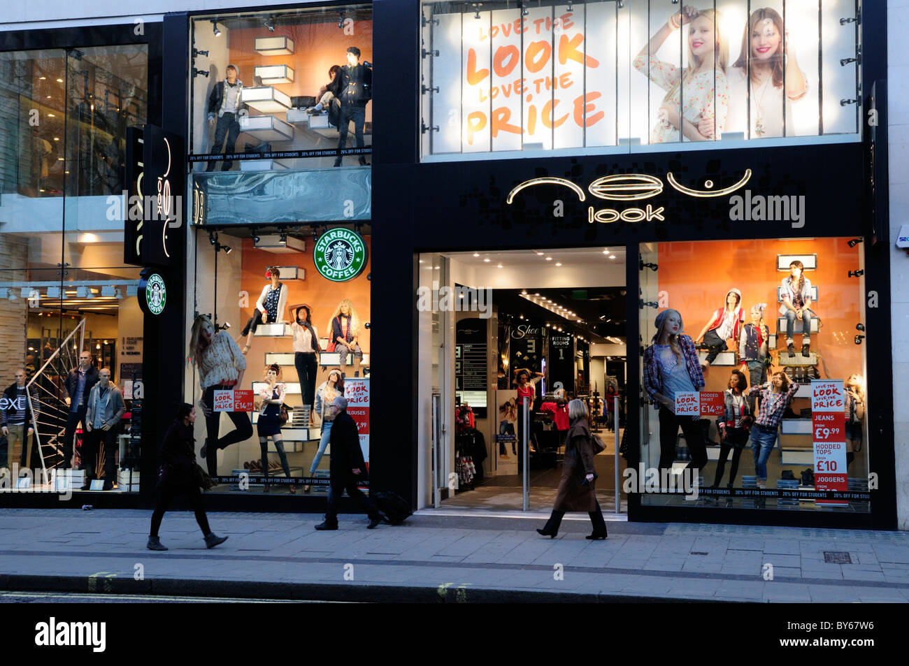 New Look Mode Kleidung Shop, Oxford Street, London, England, UK Stockfoto