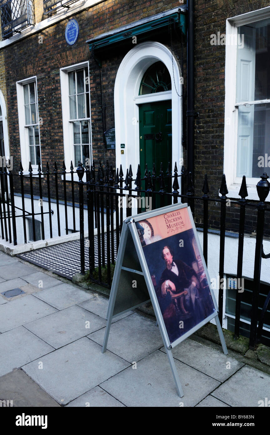 Charles Dickens Museum, Doughty Street, Holborn, London, England, Vereinigtes Königreich Stockfoto