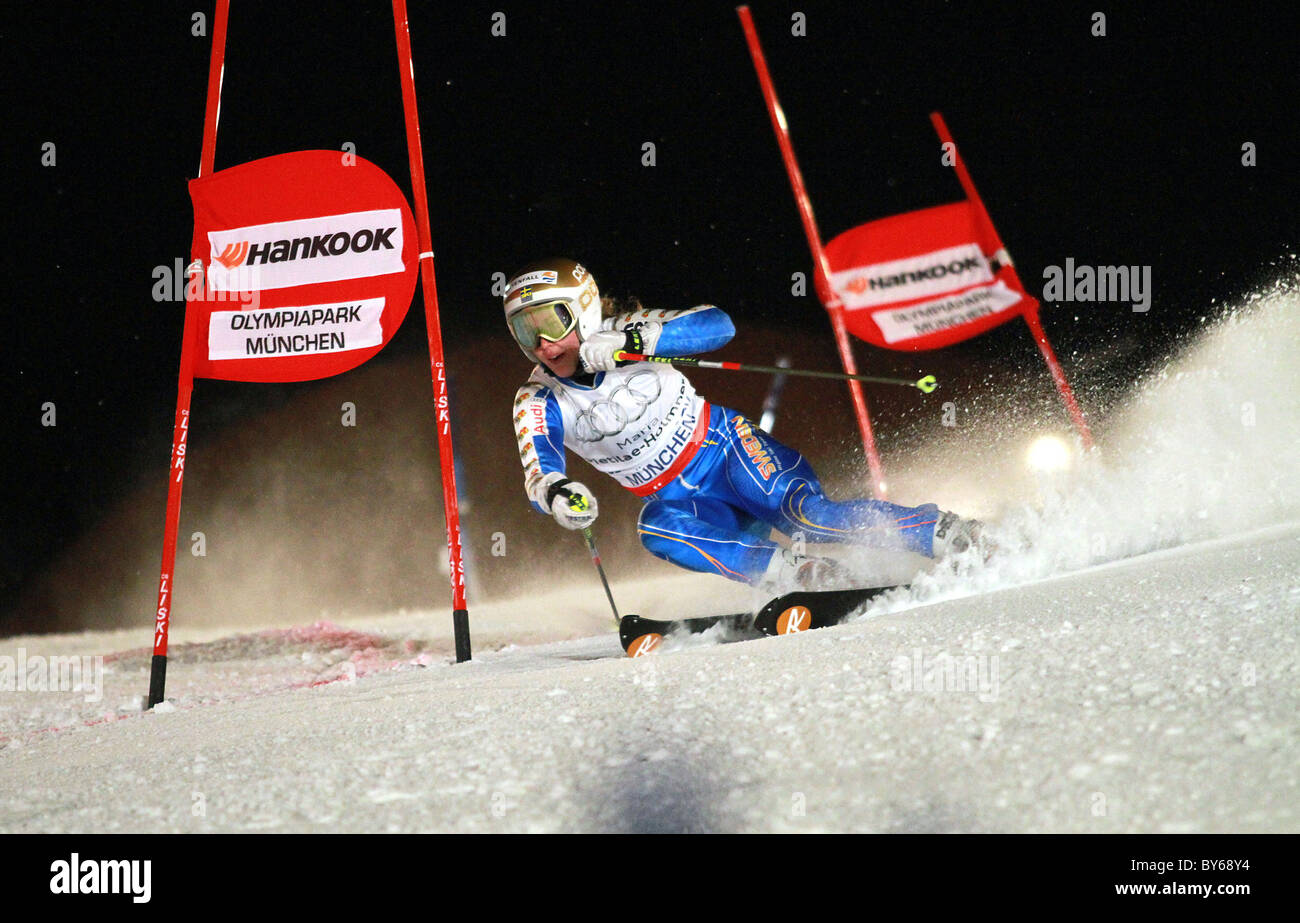 Maria Pietilae-Holmner. Schweden, Schweden - Womens Rennsieger - MUENCHEN, 02.01.2011, parallel-SLALOM Olympiaberg, ALPINE SKI W Stockfoto