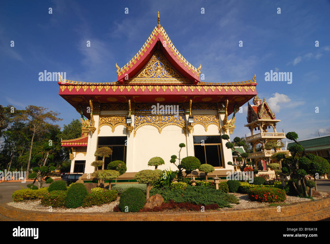 Der Wat Pho Chai-Tempel in Nong Khai in Thailand Stockfoto