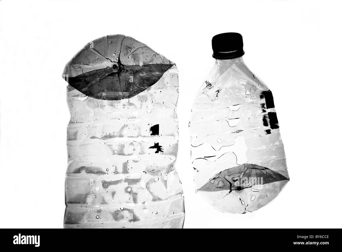 leere durchsichtigen Kunststoff-Flasche Stockfoto
