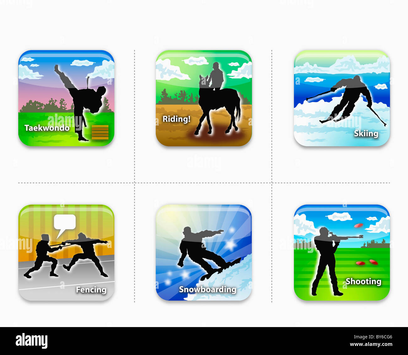 Freizeitbeschäftigung-Symbol Stockfoto