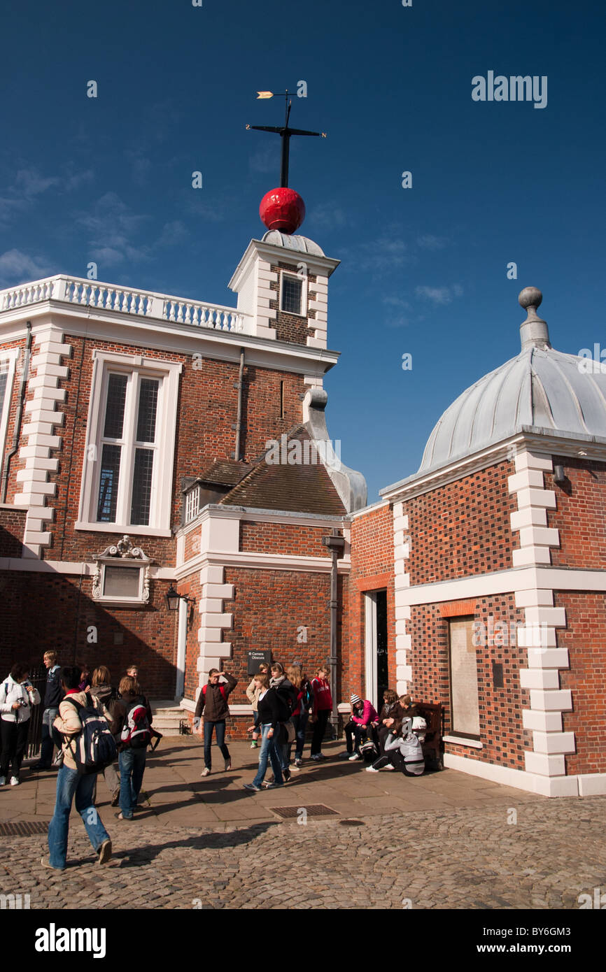 Greenwich Park, Meridian-Linie, London. Stockfoto