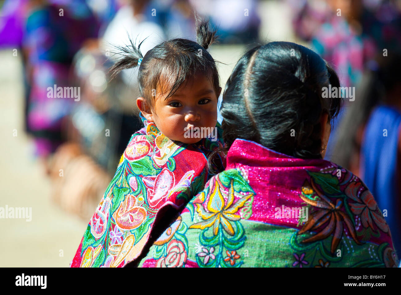 Festival von San Sebastian, Zinacantán, Chiapas, Mexiko Stockfoto