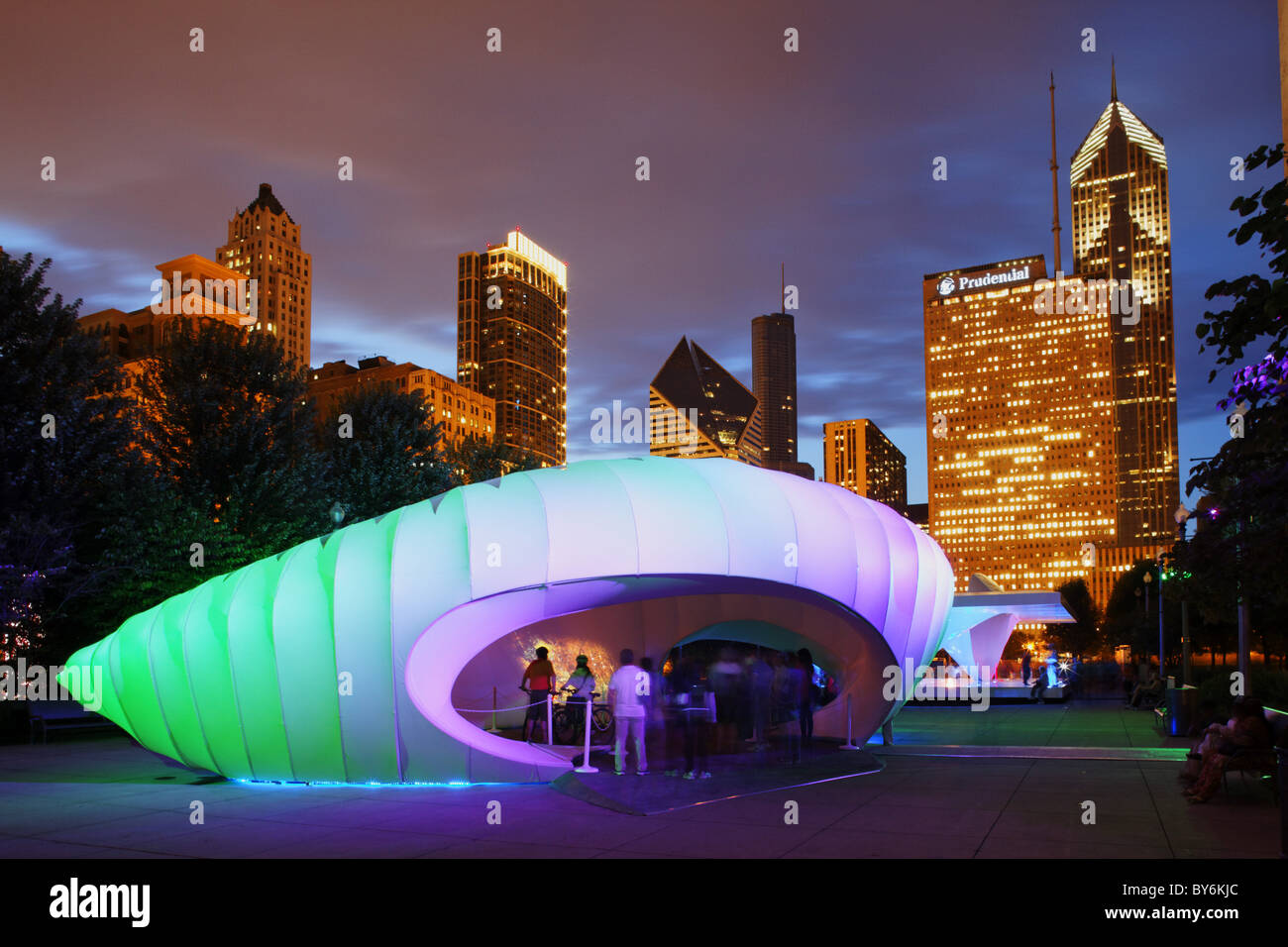 Millennium Park, Zaha Hadid Pavillon für Burnham Centennial, Chicago, Illinois, USA Stockfoto
