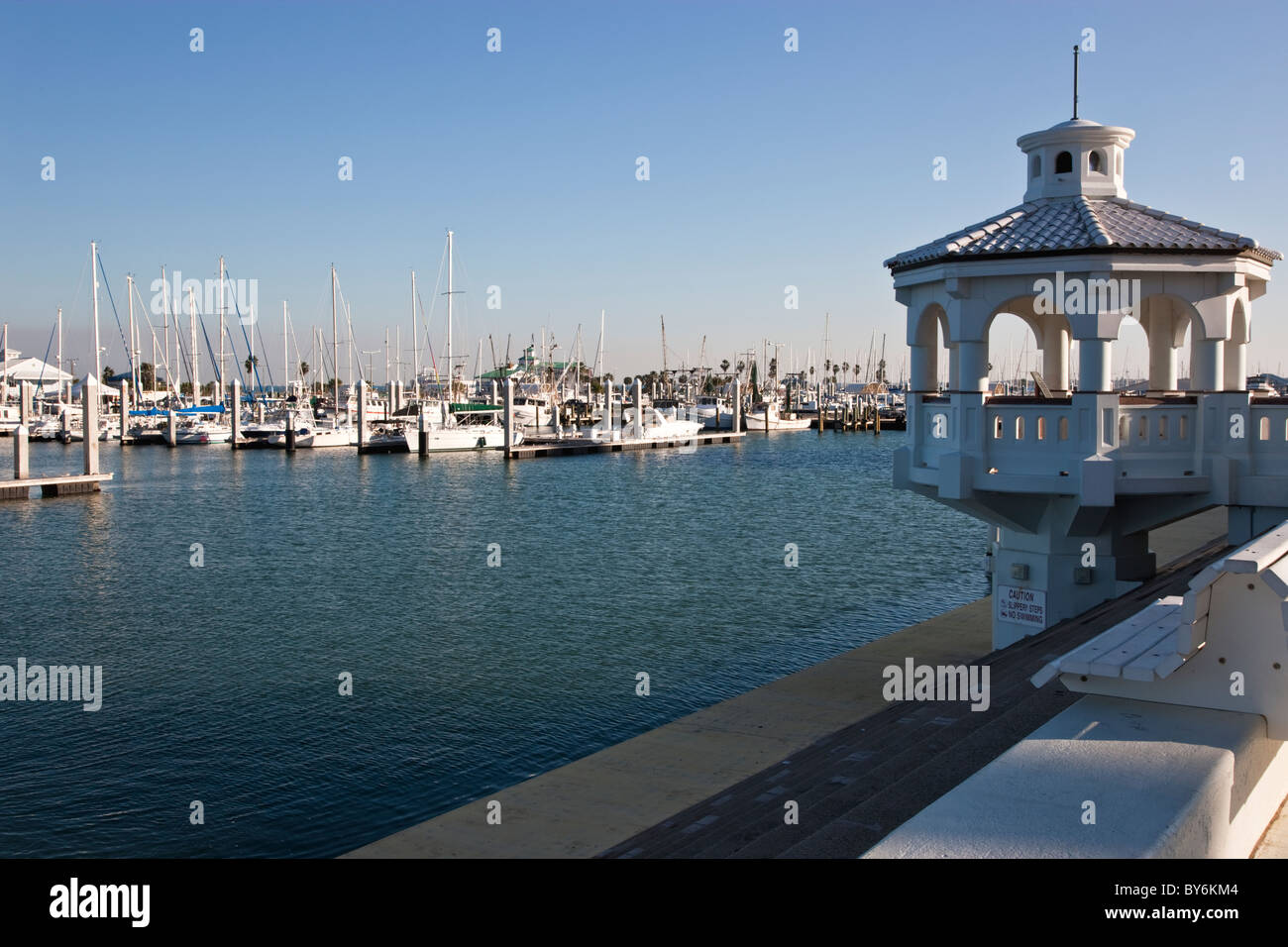 Municipal Marina, Corpus Christi Bay. Stockfoto