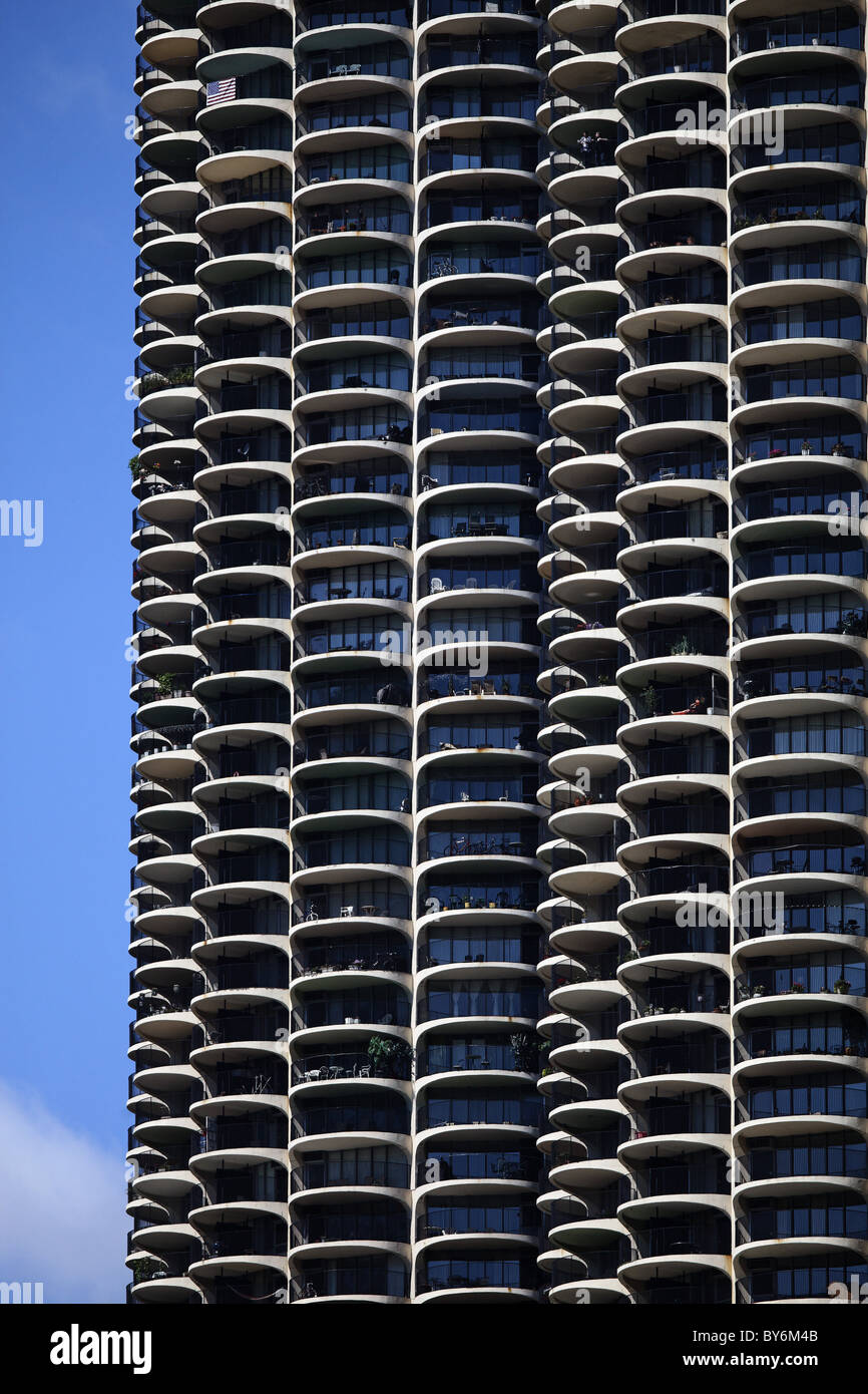 Marina City, auch genannt Mais Building, Chicago, Illinois, USA Stockfoto