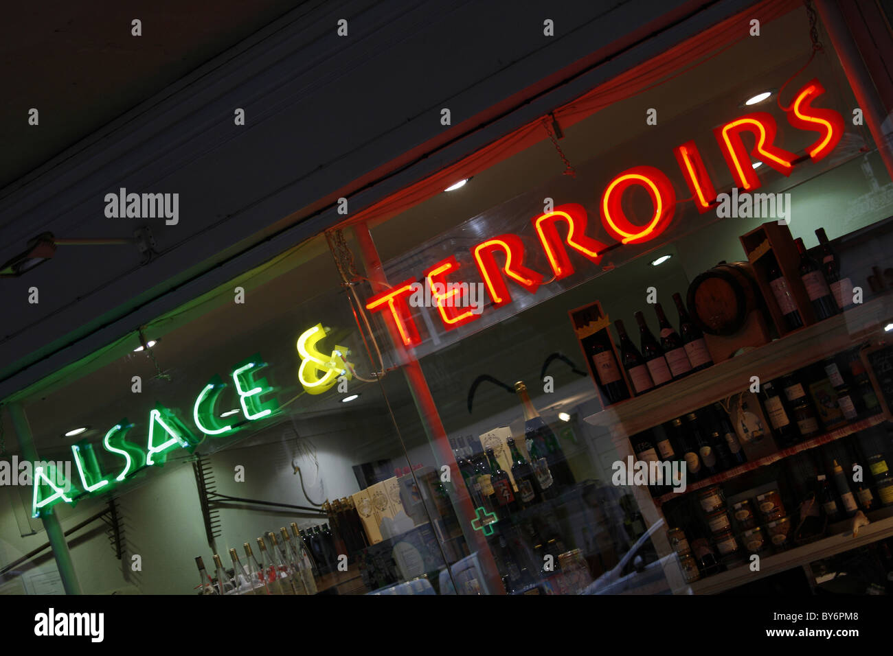 Alsace Weinstraße Colmar Frankreich lokale Produktmarkt Stockfoto