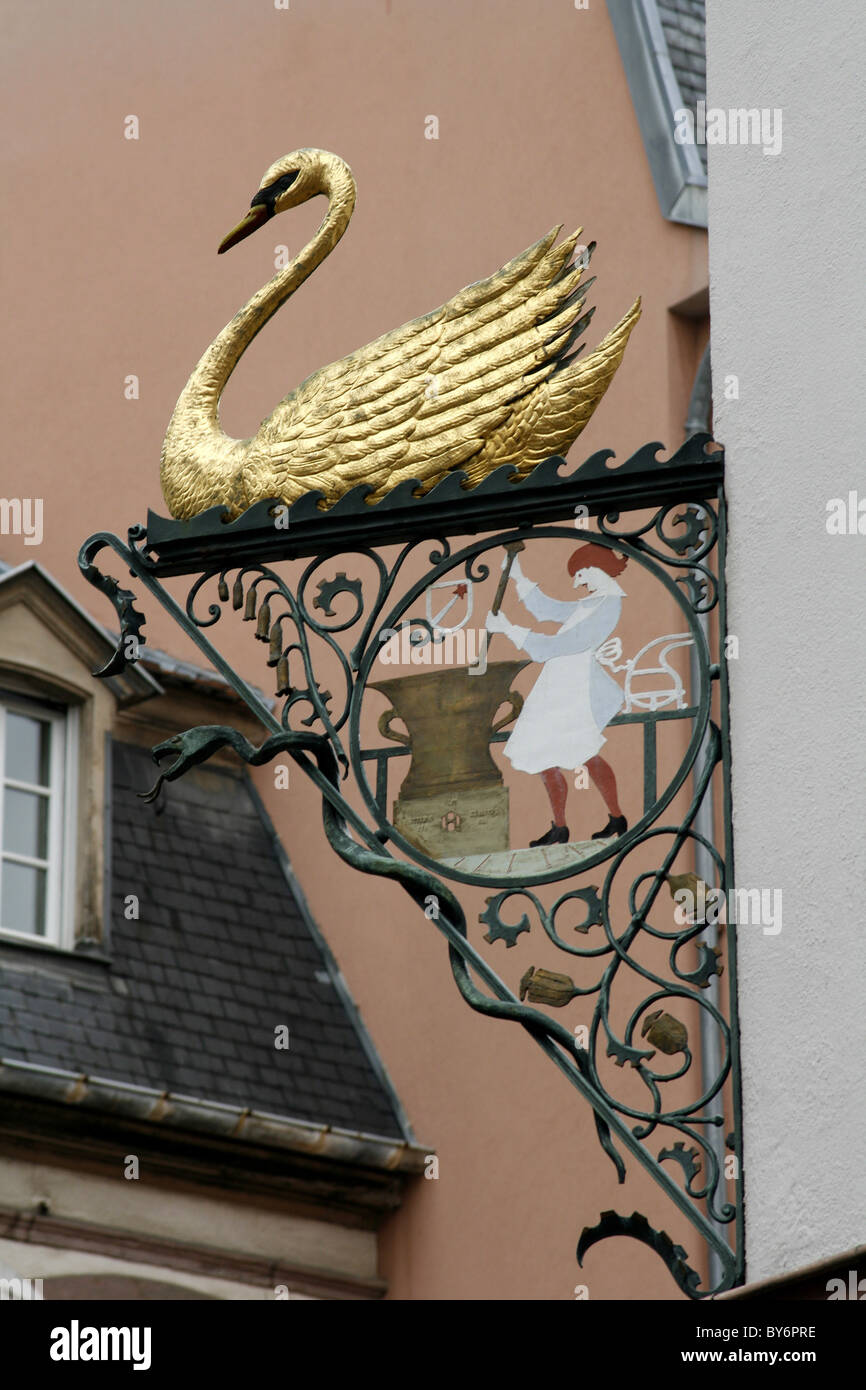 Alsace Weinstraße Colmar Frankreich lokales Produkt Markt Shop anmelden Stockfoto