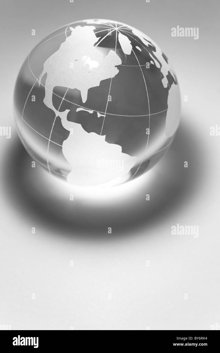 Planeten Erde, transparente Globus für Hintergrund Stockfoto