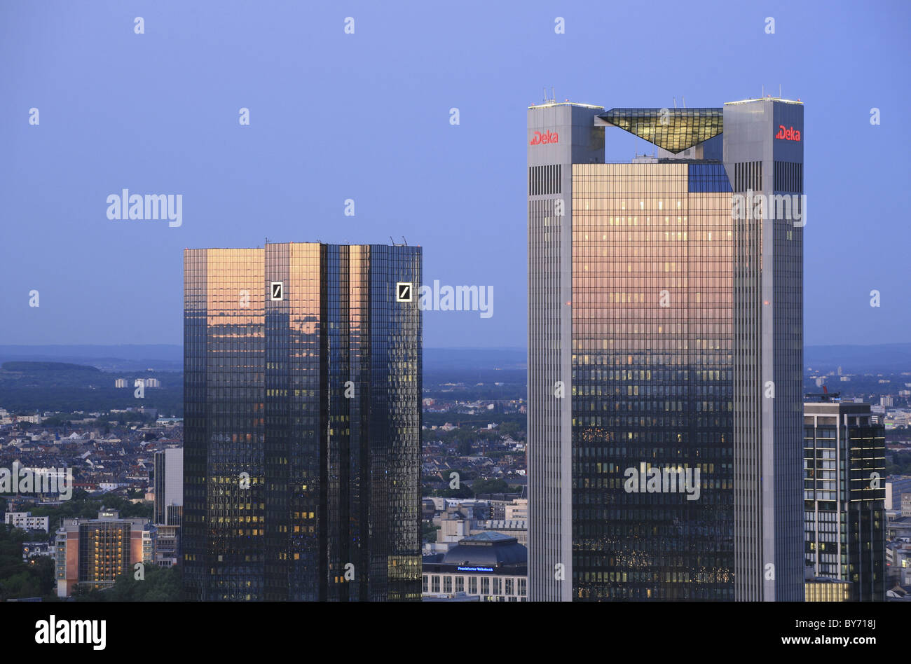 Deutsche Bank-Türme und Deka Gebäude, Frankfurt Am Main, Hessen