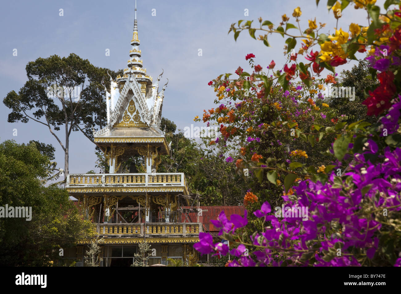 Buddhistische Tempel in Sattahip District, in der Nähe von Pattaya, Provinz Chonburi, Thailand, Asien Stockfoto