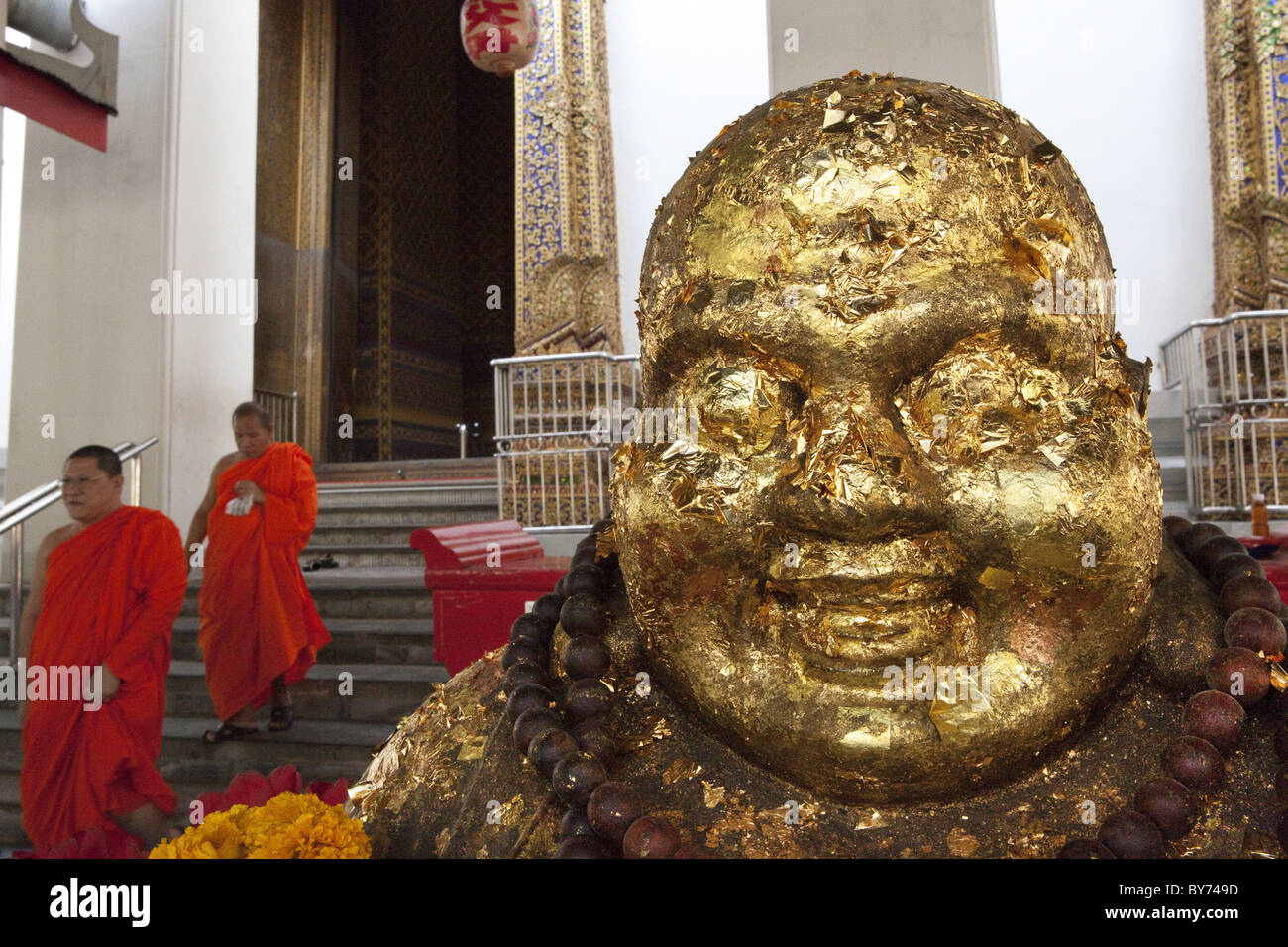 Goldenen Buddha im buddhistischen Tempel Wat Kalayanamit, Bangkok, Thailand, Asien Stockfoto