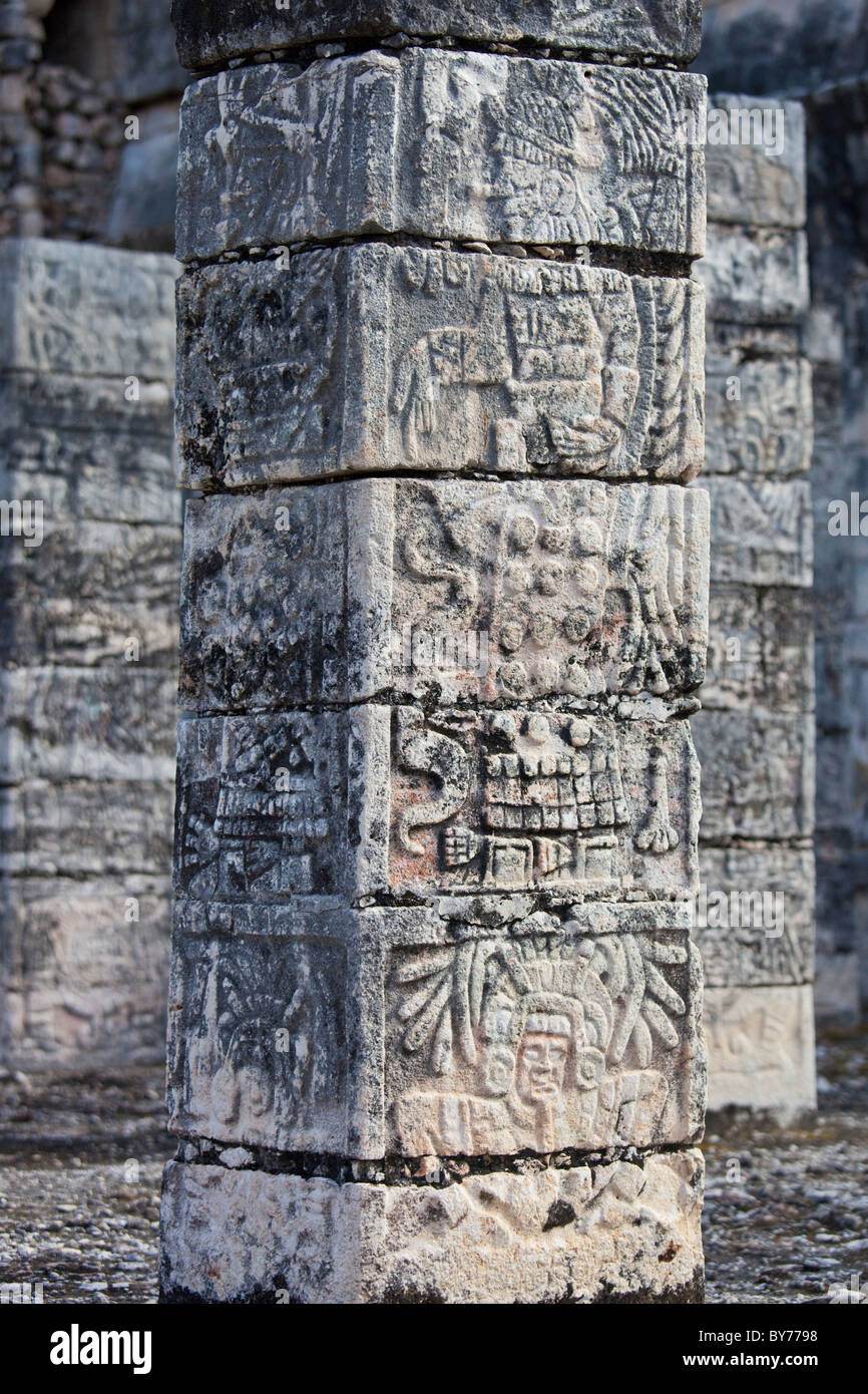 Grupo de Las Mil Columnas, Chichen Itza, Mexiko Stockfoto