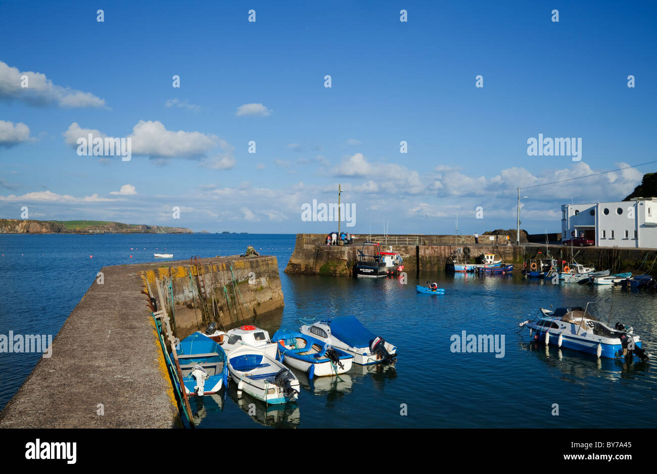 Boatstrand Hafen, der Copper Coast Geopark, Grafschaft Waterford, Irland Stockfoto