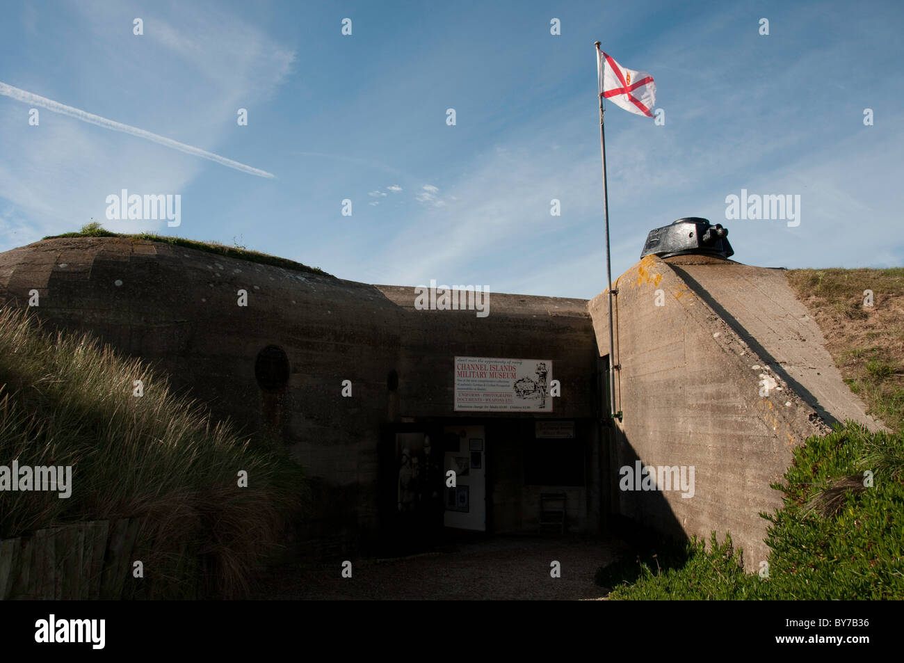 WW2 deutsche Bunker auf das Militärmuseum, St Ouens Bay Jersey Stockfoto