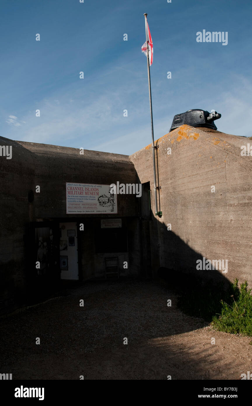 WW2 deutsche Bunker auf das Militärmuseum, St Ouens Bay Jersey Stockfoto