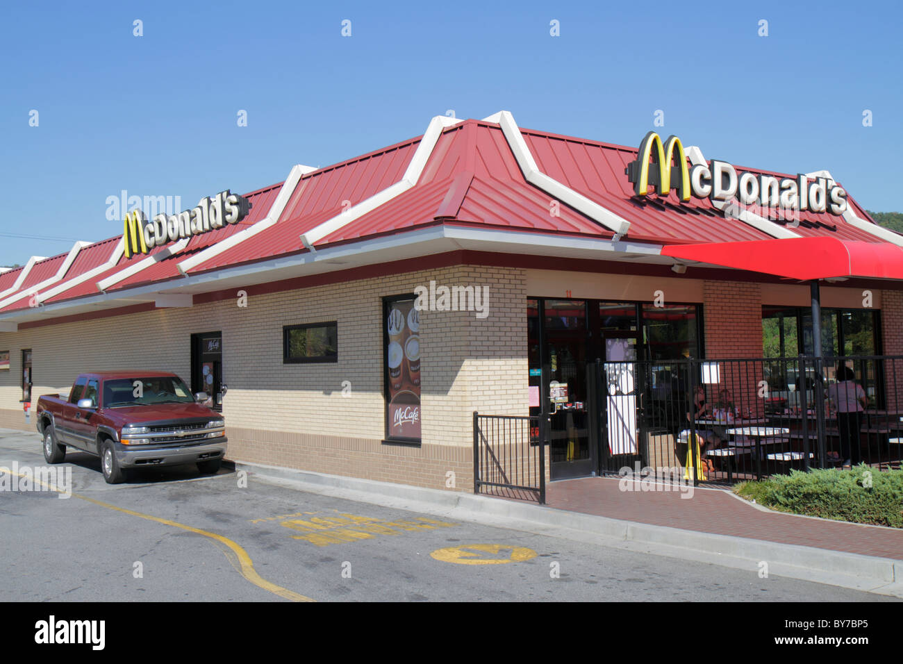 Georgia, GA, South, Cartersville, McDonald's, Burger, Hamburger, Franchise, Hamburger-Kette, globales Unternehmen, Fast Food, Franchise, Restaurants Stockfoto