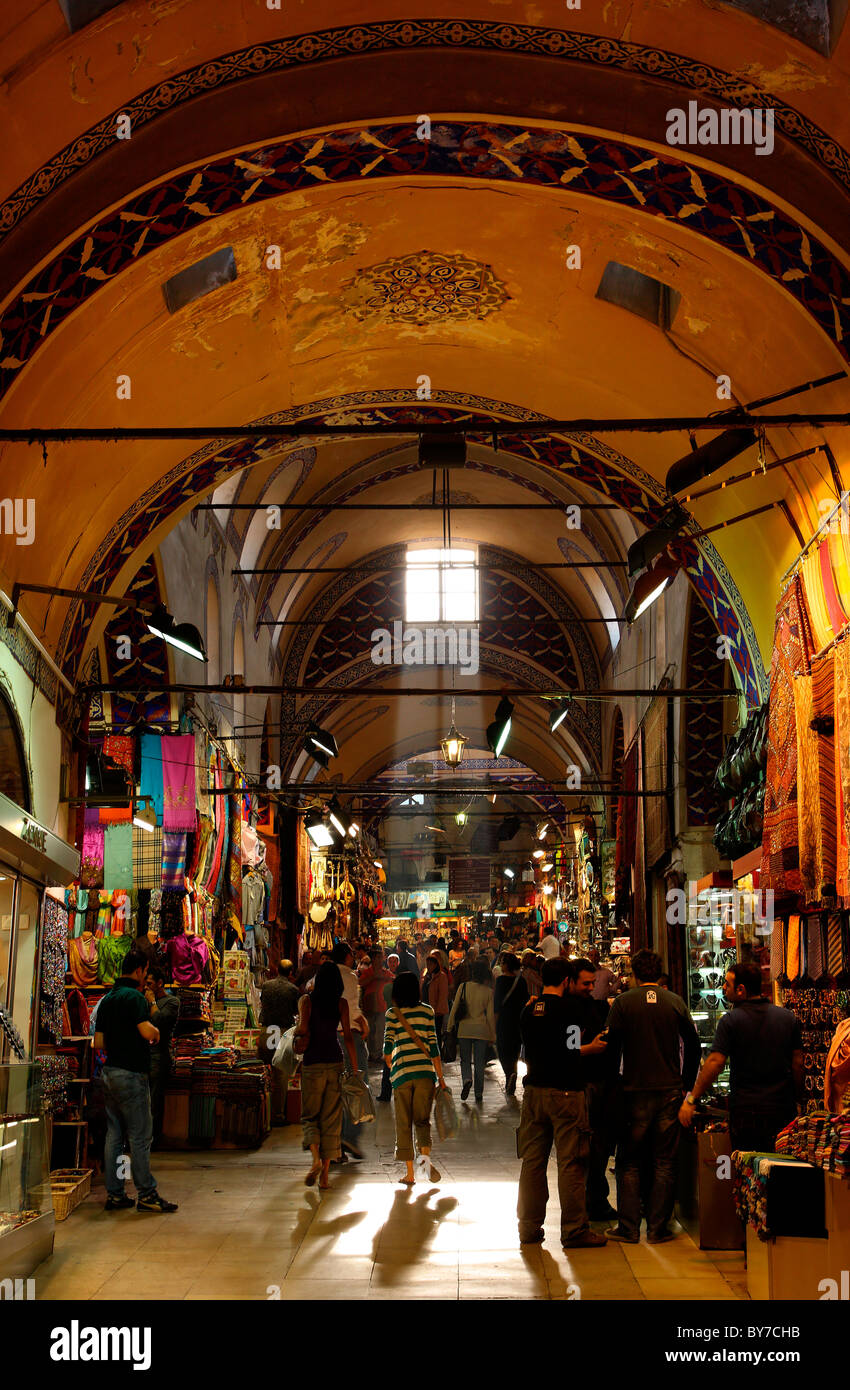 Kapali Carsi (bedeutet "Markthalle"), der große Basar von Istanbul, eine der Hauptattraktionen dieser herrlichen Stadt. Turkei Stockfoto