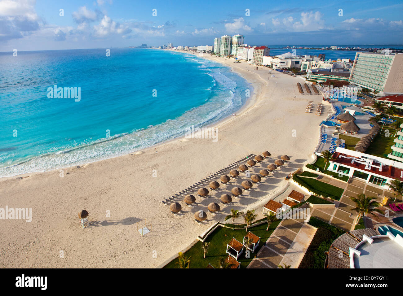 Strand in Cancún, Mexiko Stockfoto
