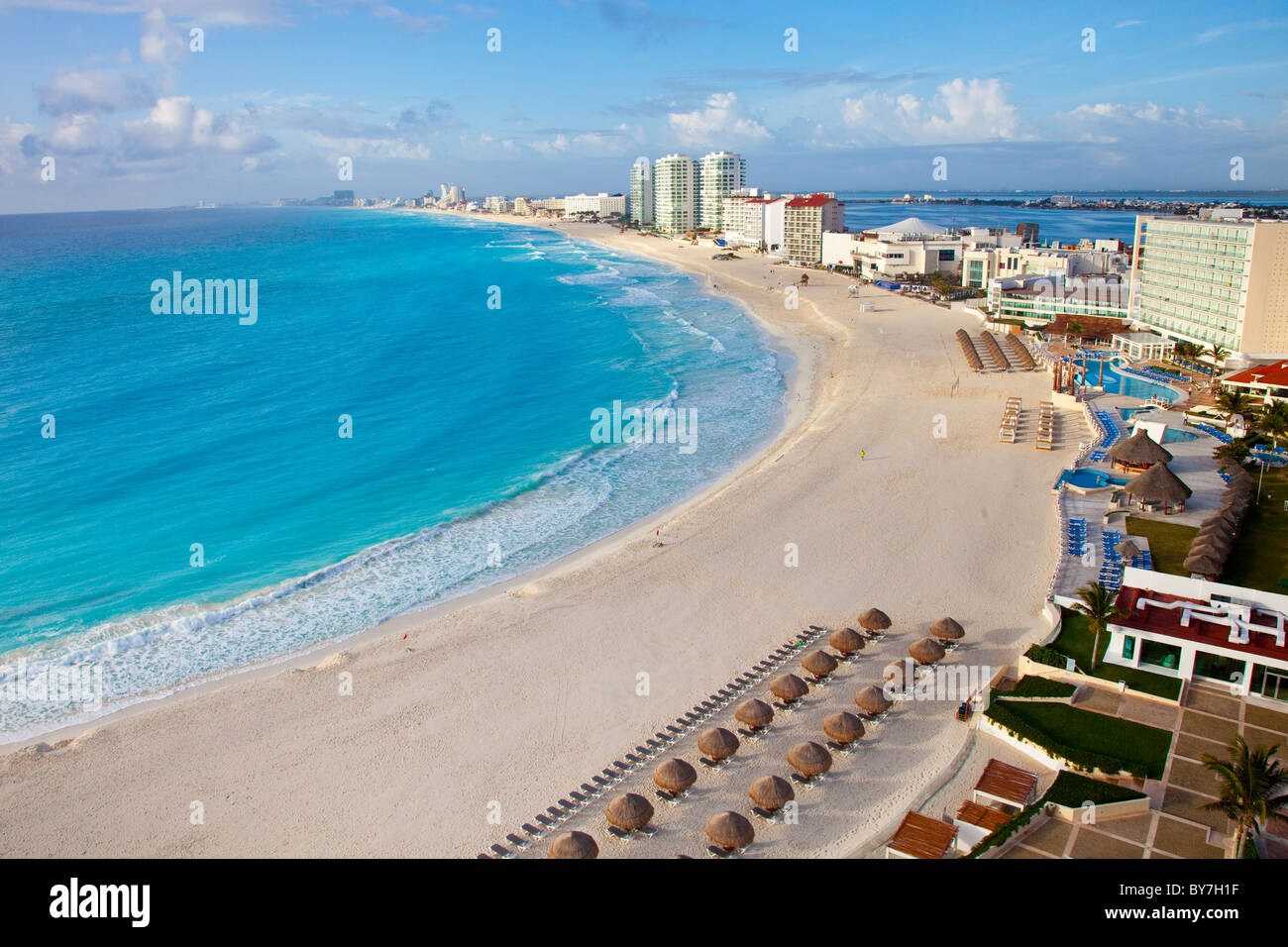 Strand in Cancún, Mexiko Stockfoto