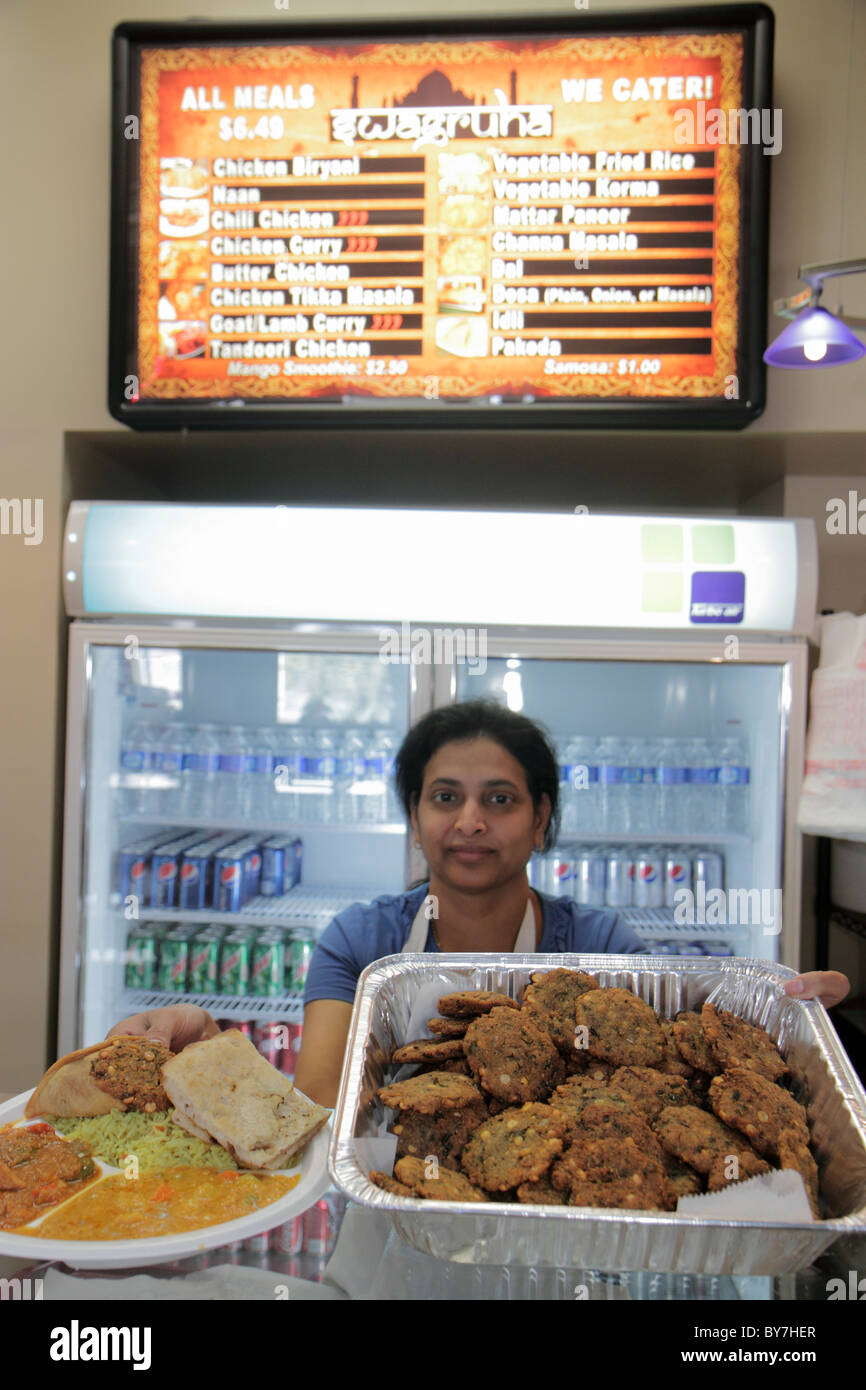 Tennessee Nashville, Nashville Farmers' Market, Swaruha Indian, Restaurant Restaurants Essen Essen Café Cafés Essen, Verkäufer Stände Stand mar Stockfoto